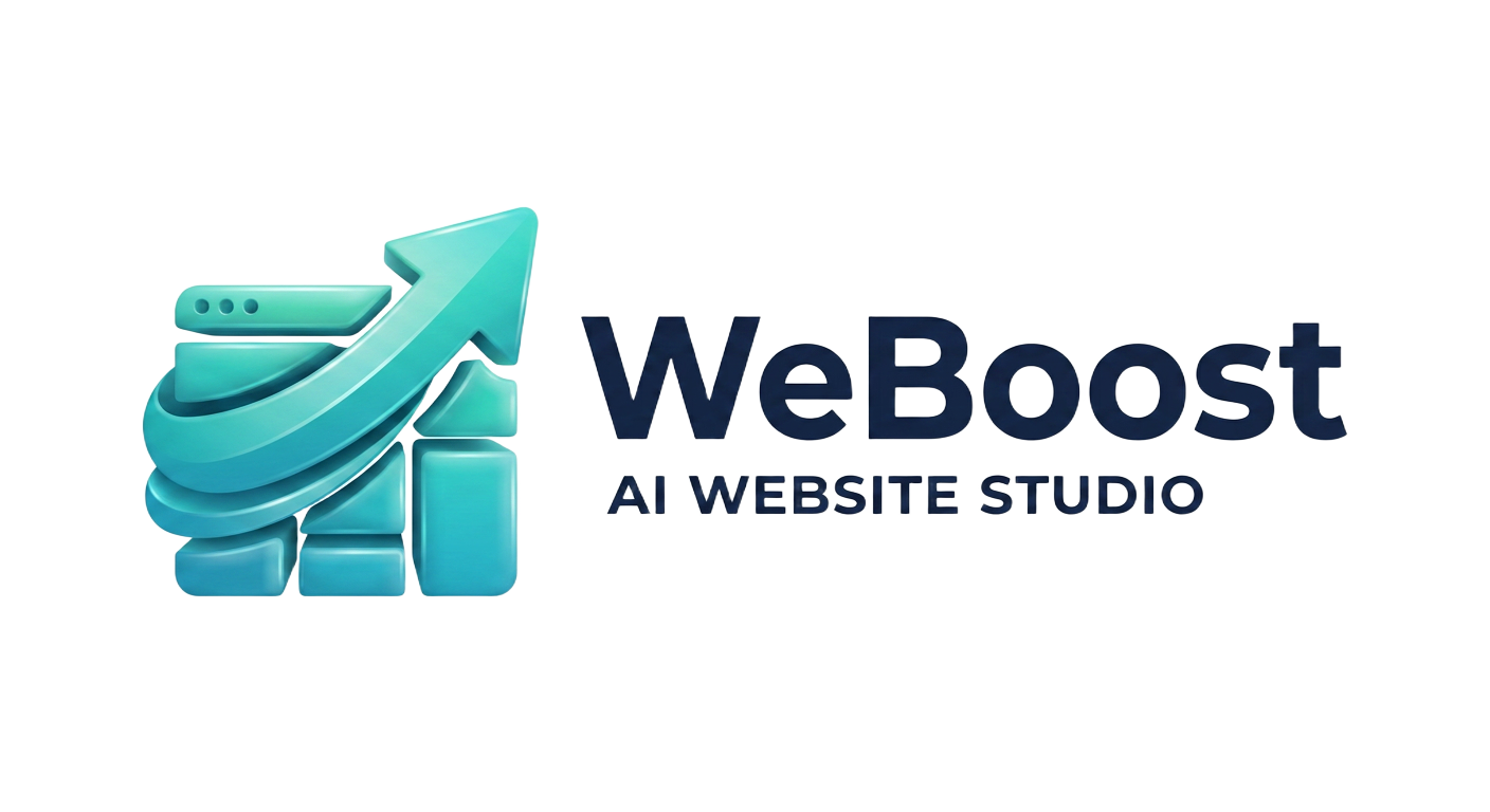 לוגו WeBoost — פלטפורמת בניית האתרים ב-AI